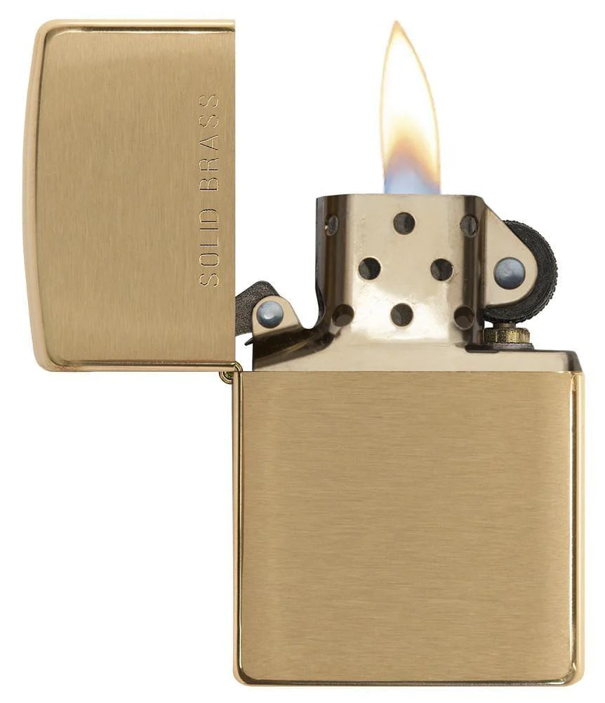 Zippo Classic Brushed Solid Brass Lighter