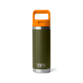 Rambler 18 Oz Colour Straw Bottle - Olive/King Crab Orange