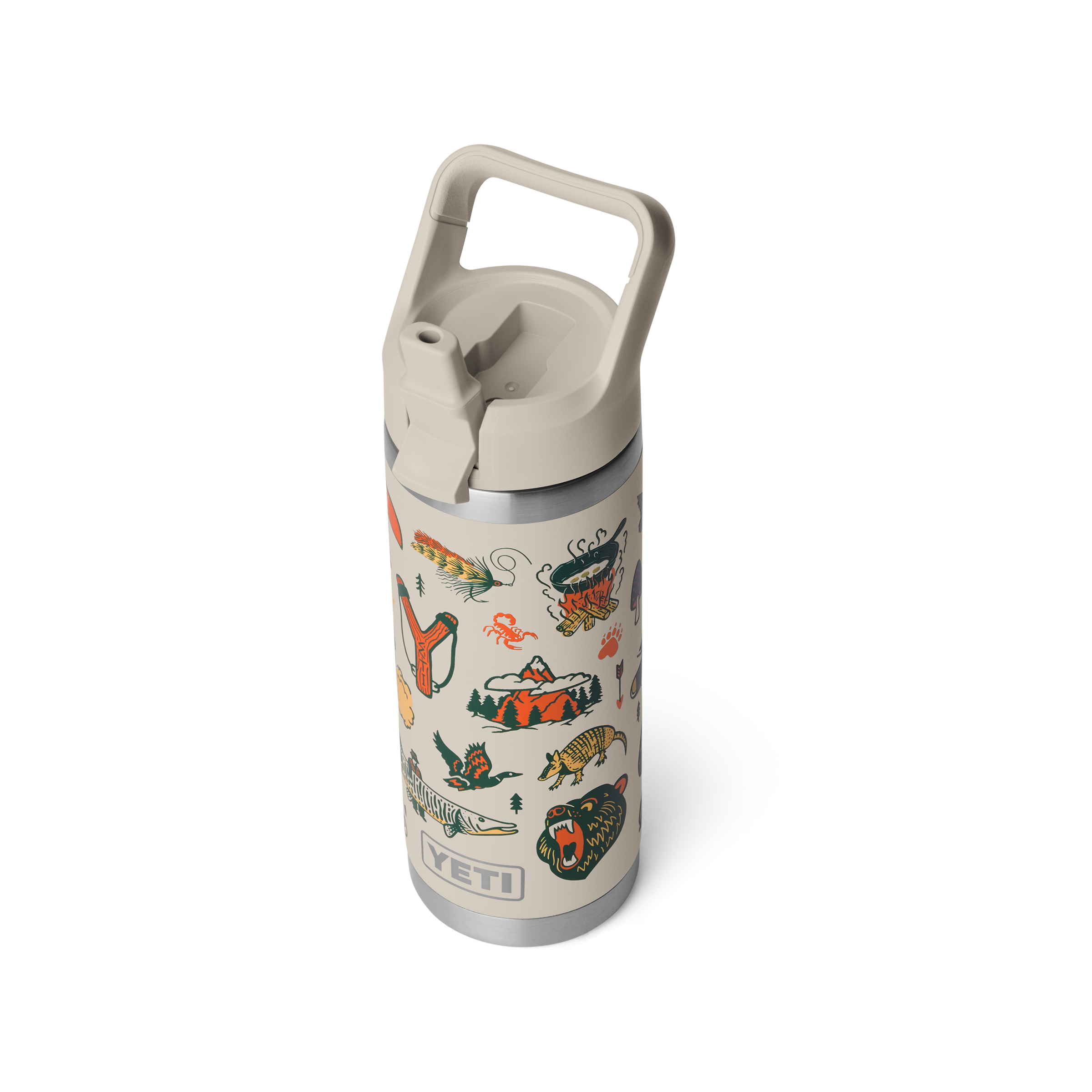 Rambler 18 Oz Colour Straw Bottle - Cape Summer Camp