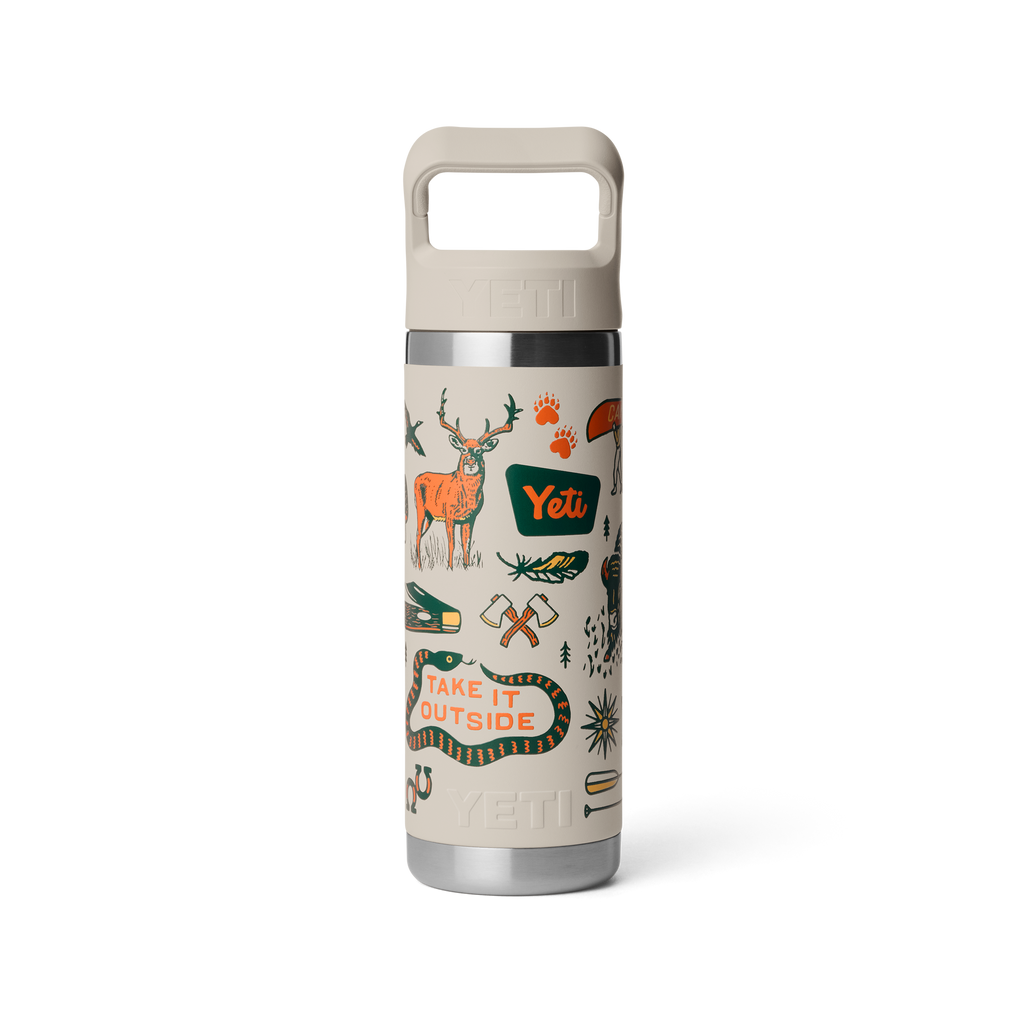 Rambler 18 Oz Colour Straw Bottle - Cape Summer Camp
