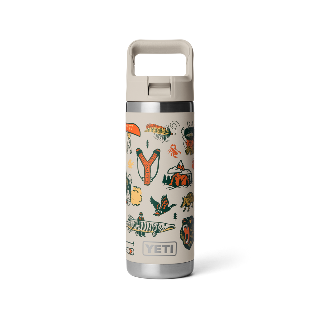 Rambler 18 Oz Colour Straw Bottle - Cape Summer Camp
