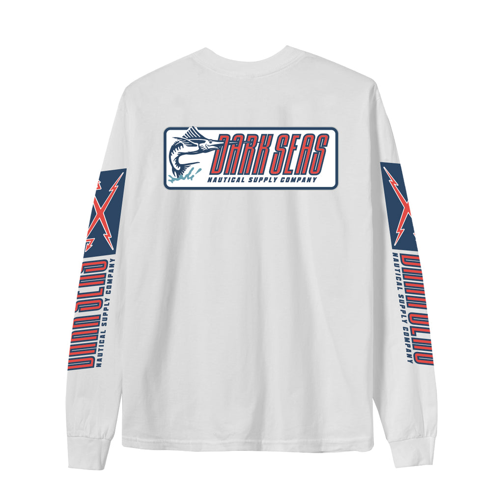 Straight Line Ls Tee - White
