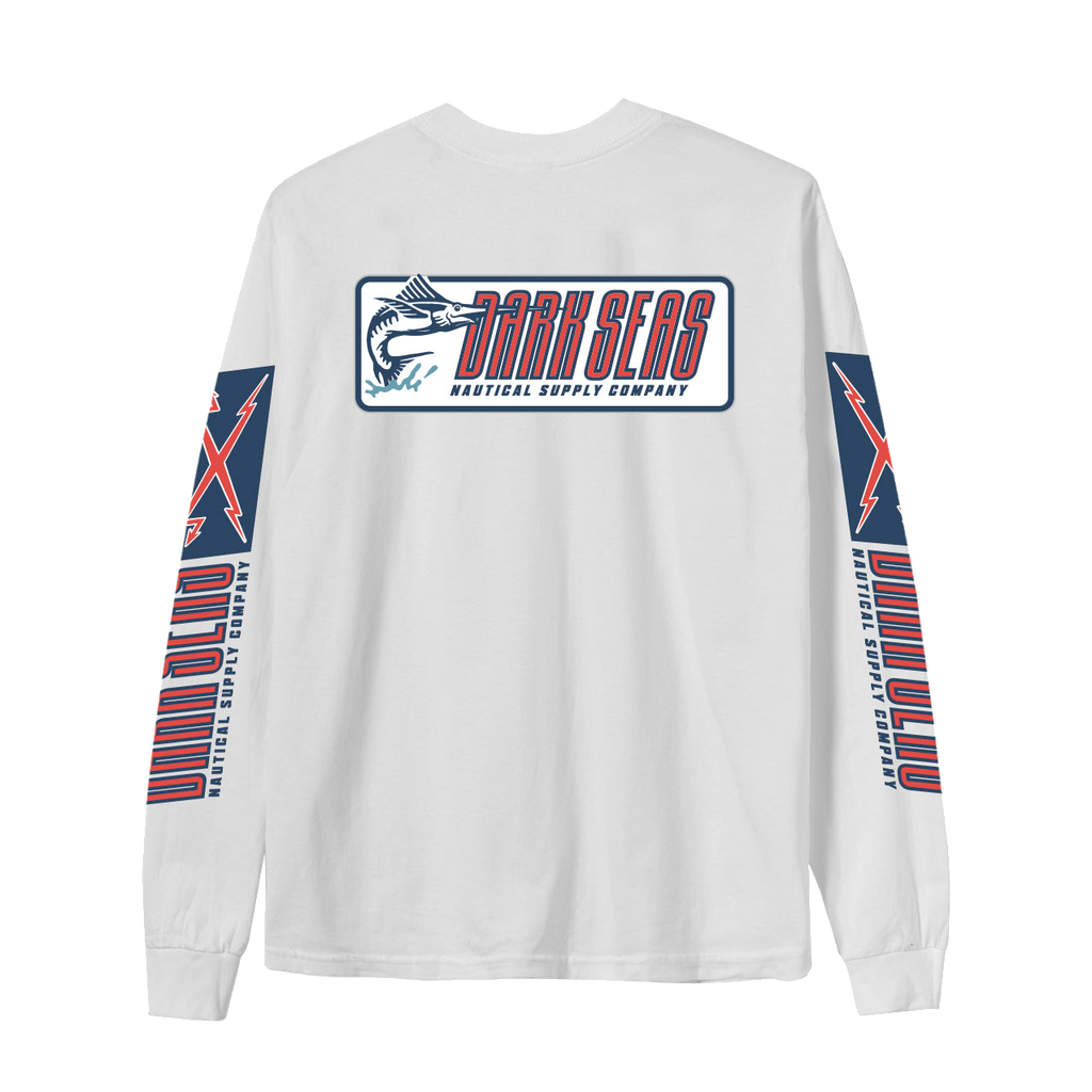 Straight Line Ls Tee - White