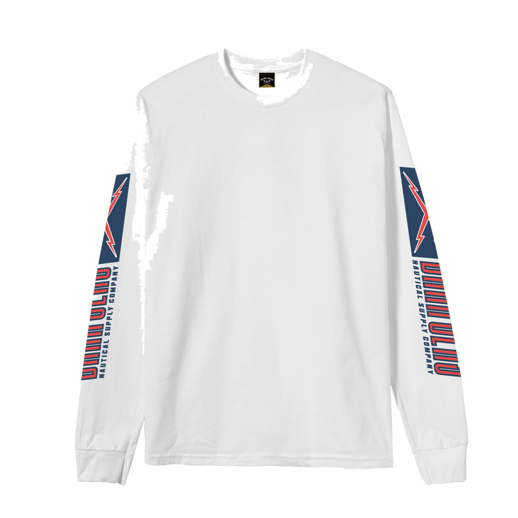 Straight Line Ls Tee - White