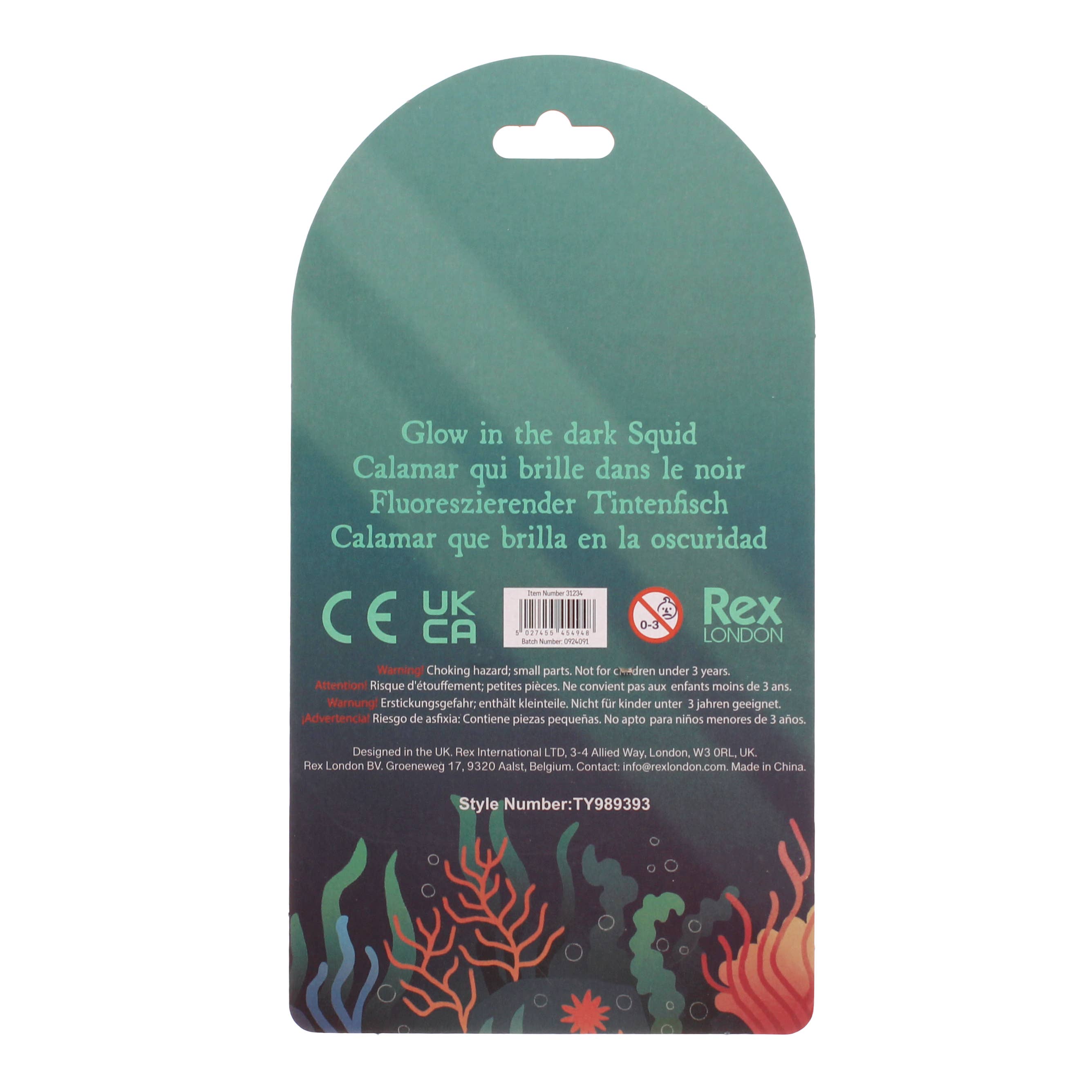 Glow in the dark squishy toy - Squid
