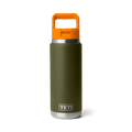 Rambler 26 Oz Colour Straw Bottle - Olive/King Crab Orange