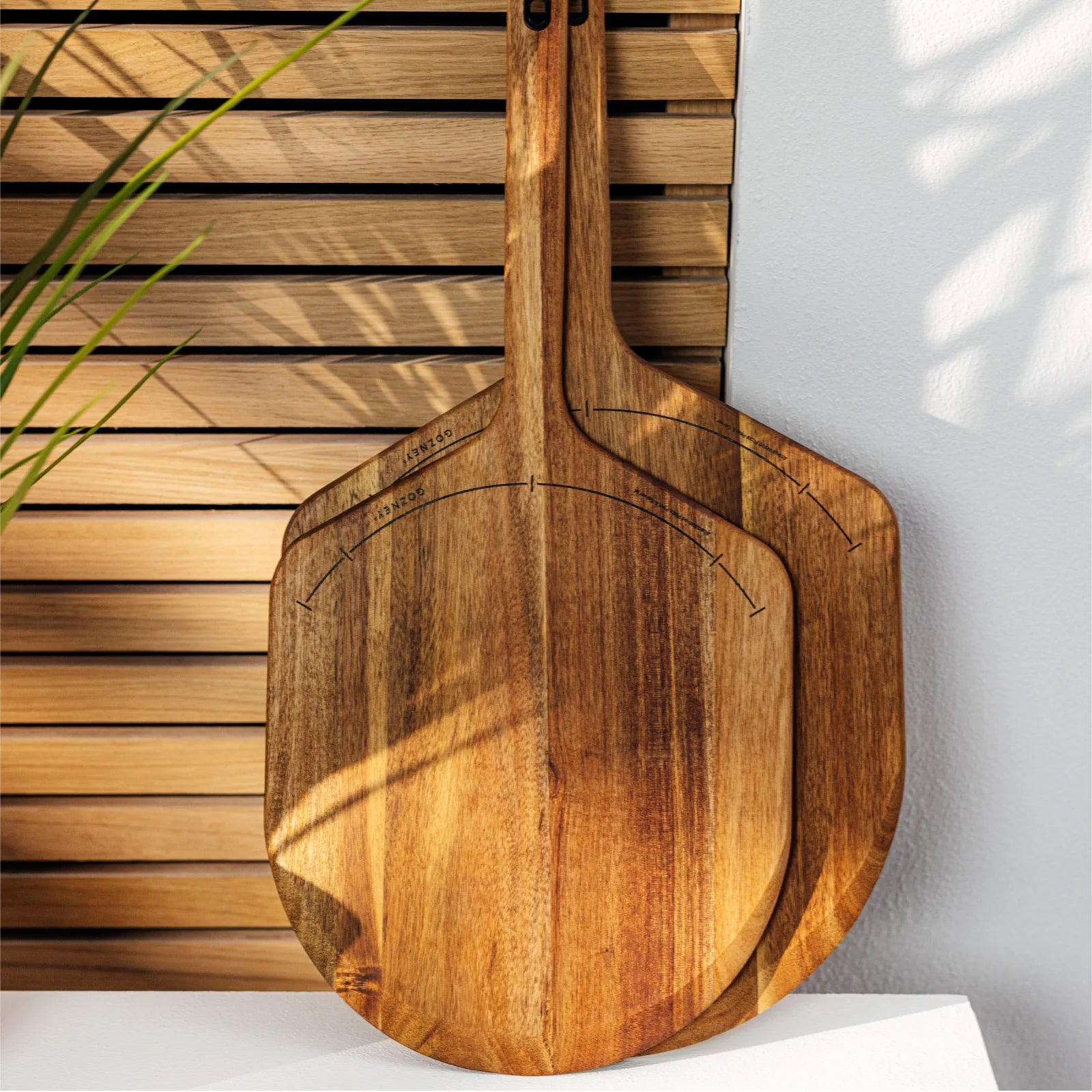 Acacia Wood Pizza Peel & Server