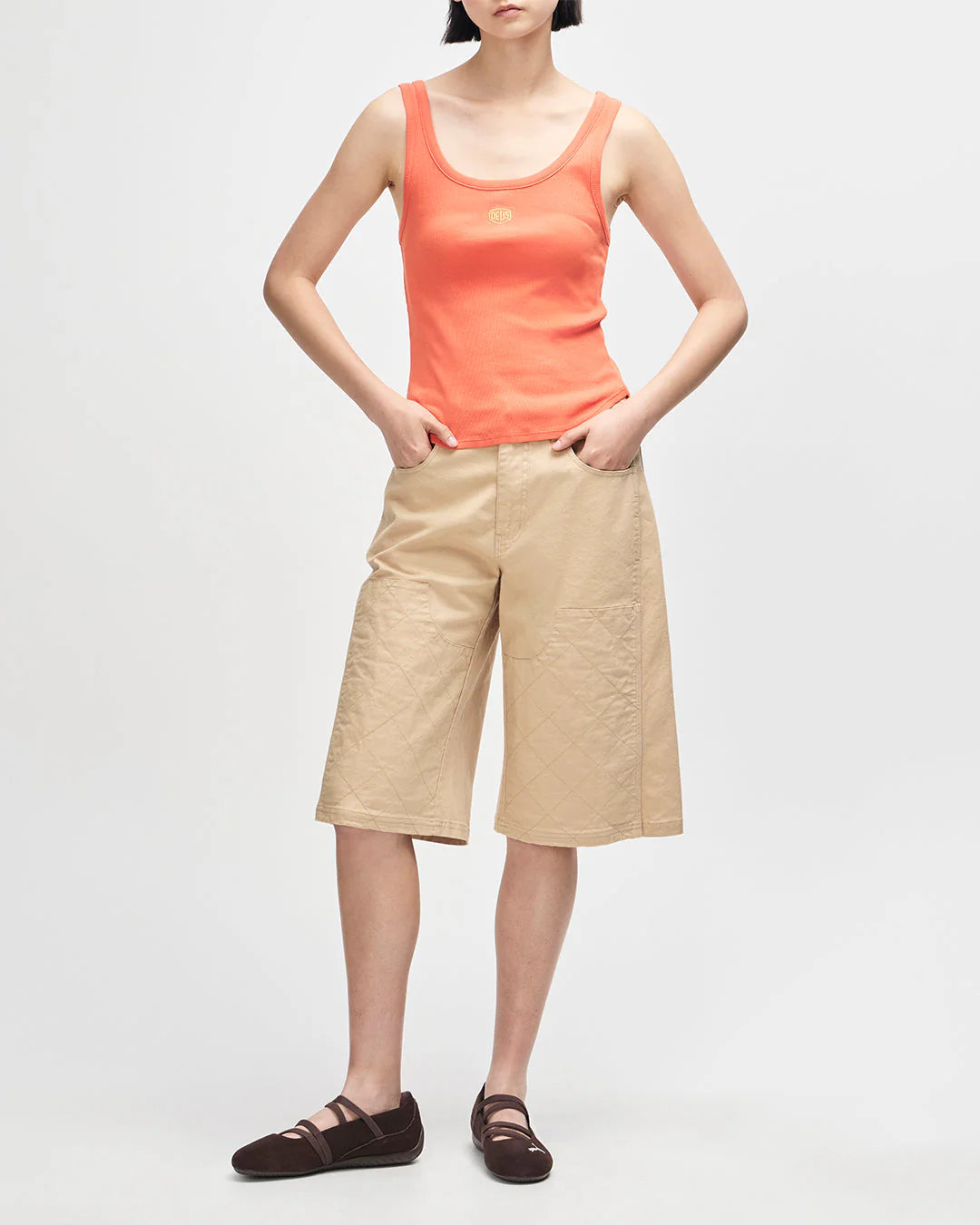 June Shield Tank - Flame Orange