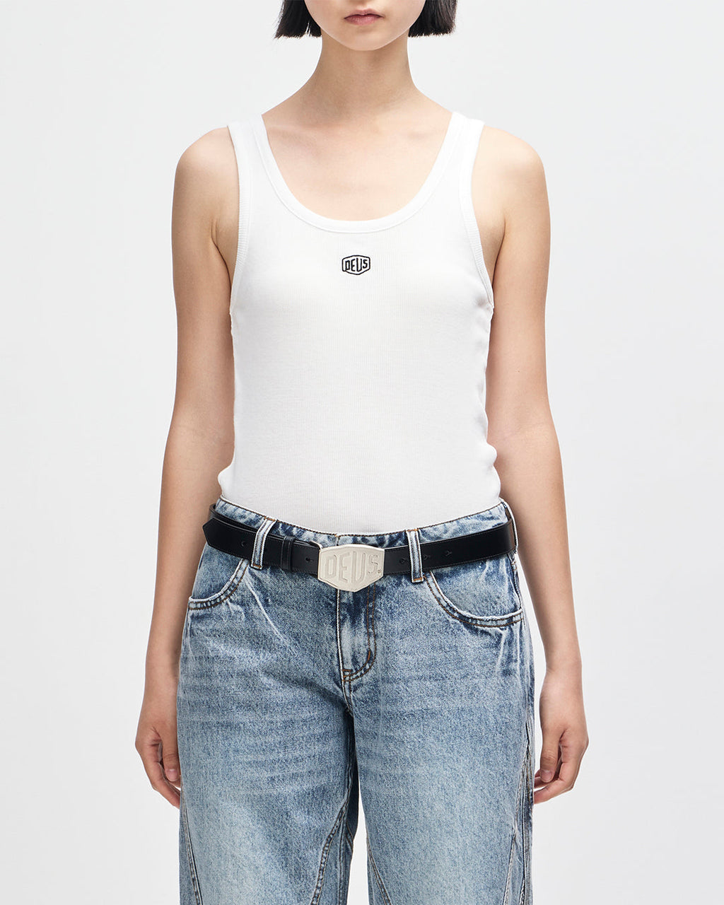 June Shield Tank - Vintage White
