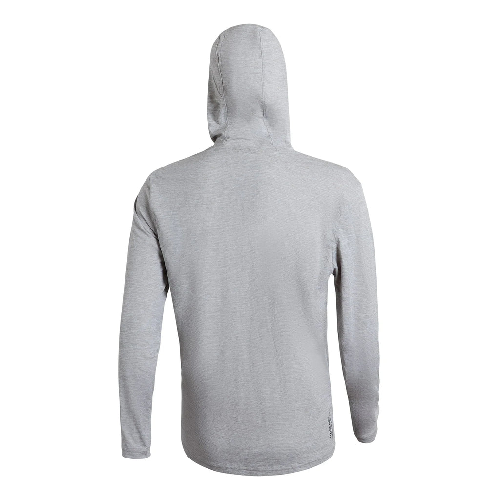 Airtex Long Sleeve Hooded Shirt - Light Heather Grey