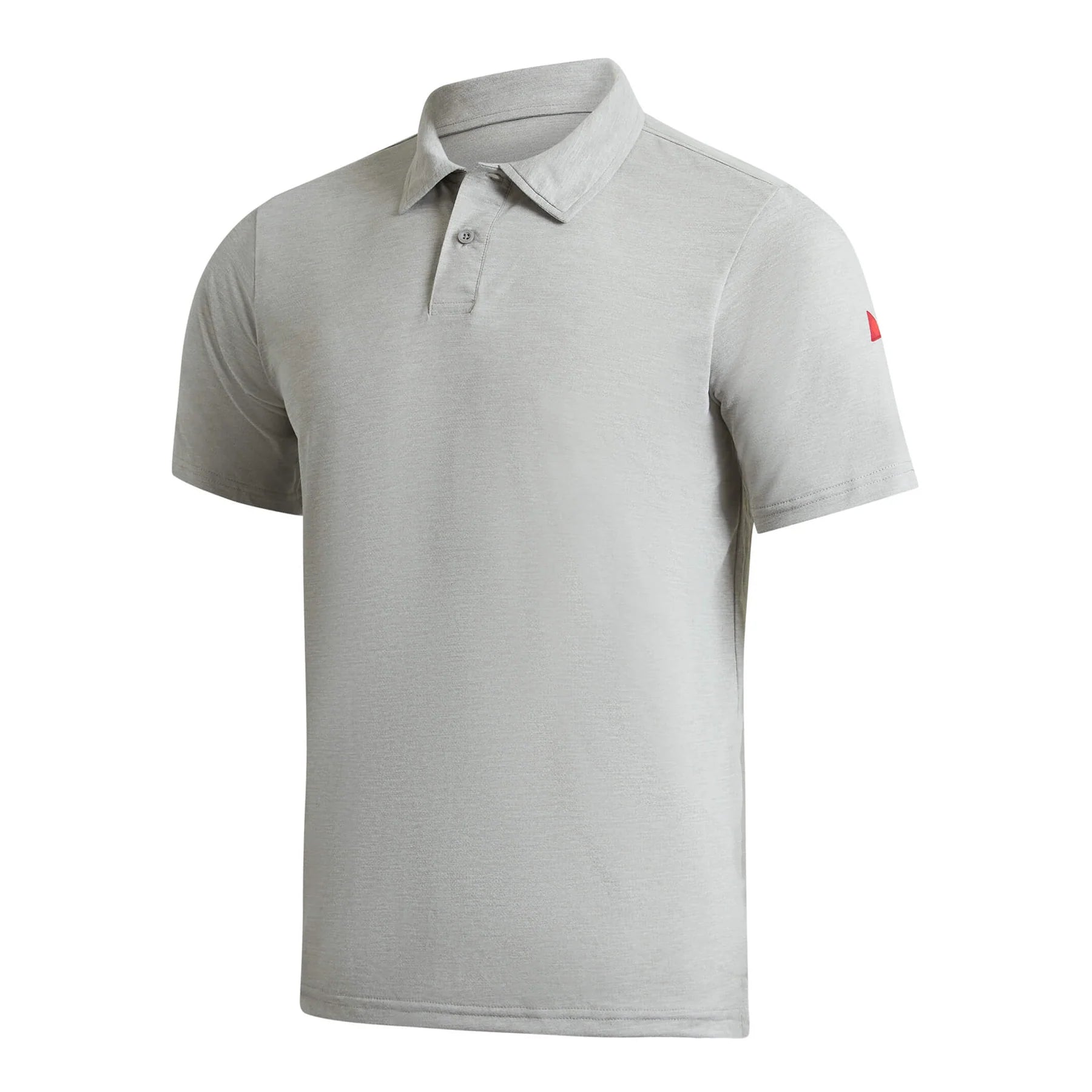 Airtex Collared Short Sleeve Shirt - Light Heather Grey