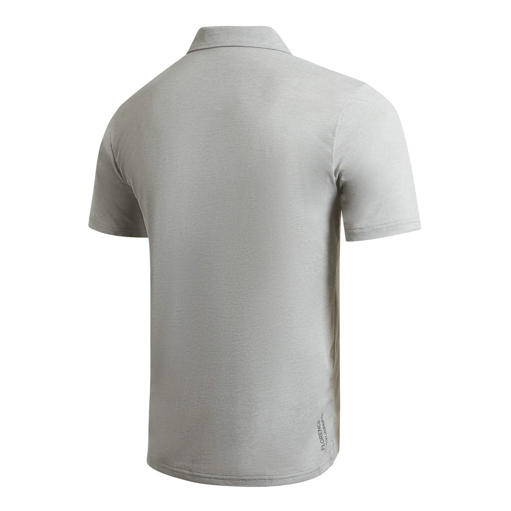 Airtex Collared Short Sleeve Shirt - Light Heather Grey