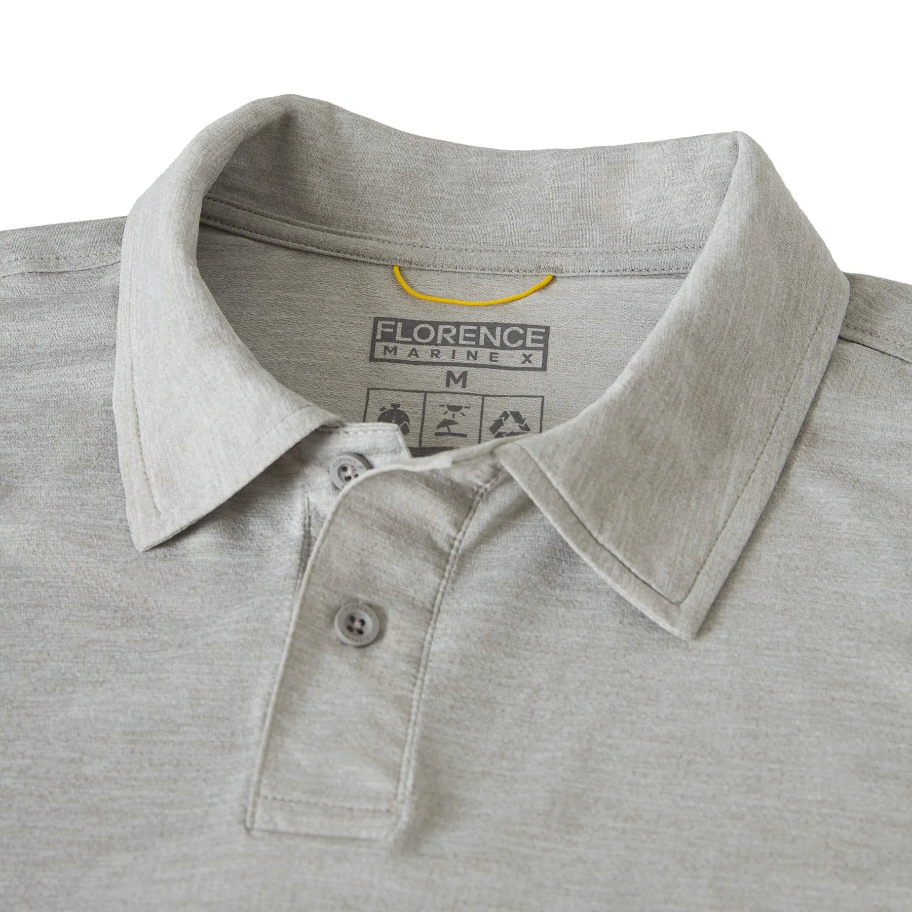 Airtex Collared Short Sleeve Shirt - Light Heather Grey