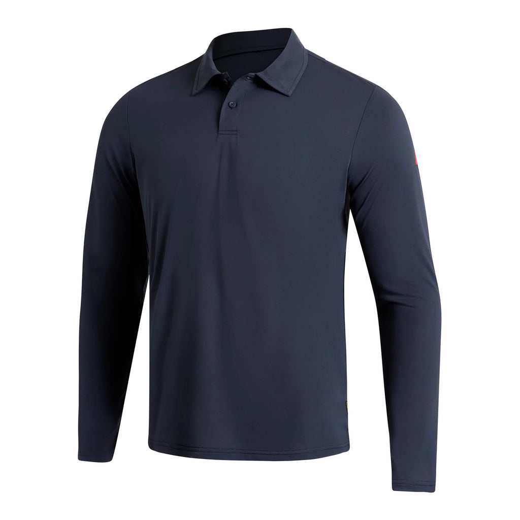 Airtex Collared Long Sleeve Shirt - Navy