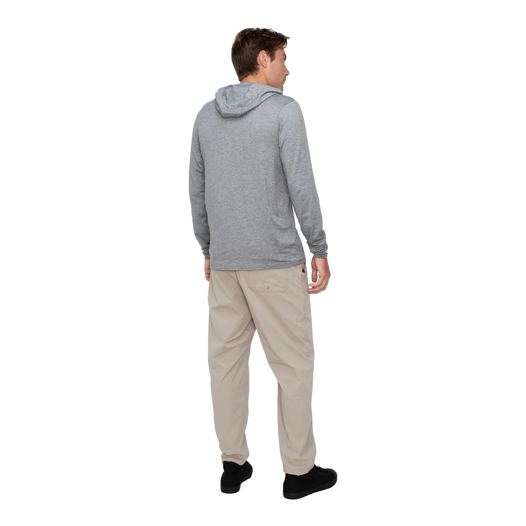 Sun Pro Adapt Long Sleeve Hooded UPF Shirt - Light Heather Grey