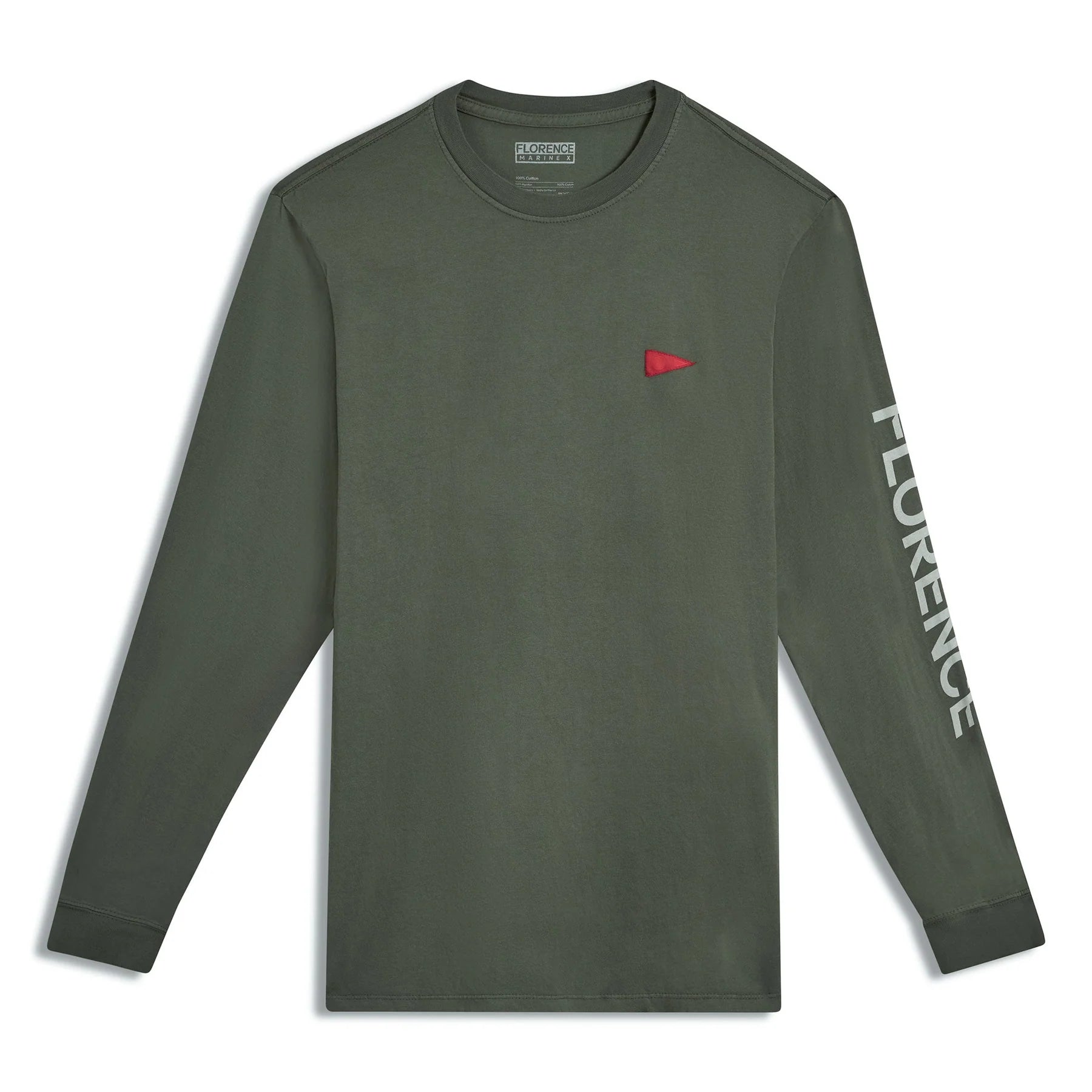 Burgee Long Sleeve T-Shirt - Moss Grey