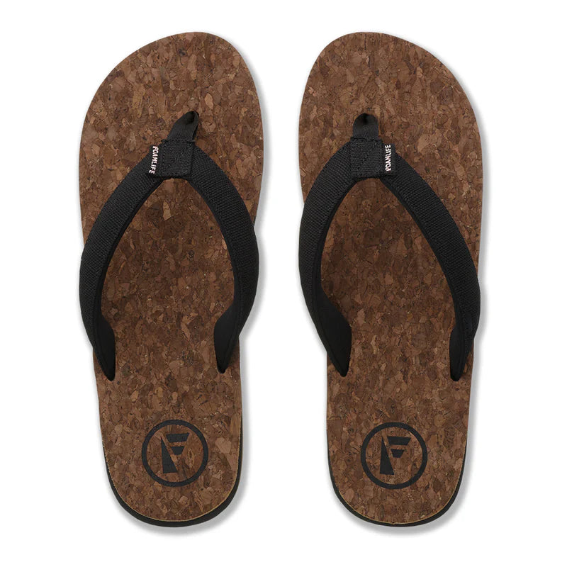 Mully Cork Mens Flip Flop - Black