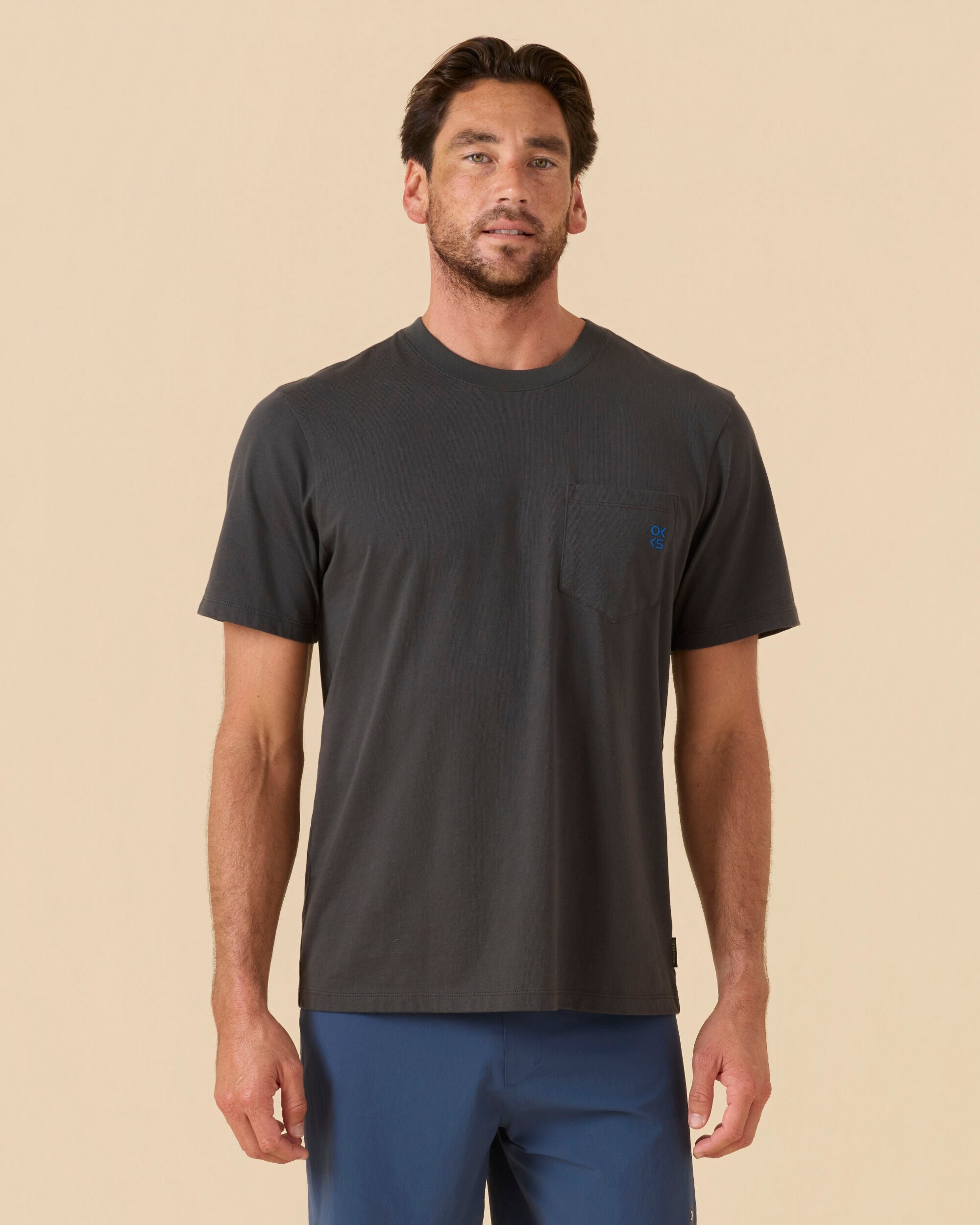 OK Ks Pocket Tee - Charcoal
