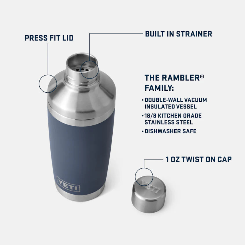 Rambler 20 Oz Cocktail Shaker - Navy