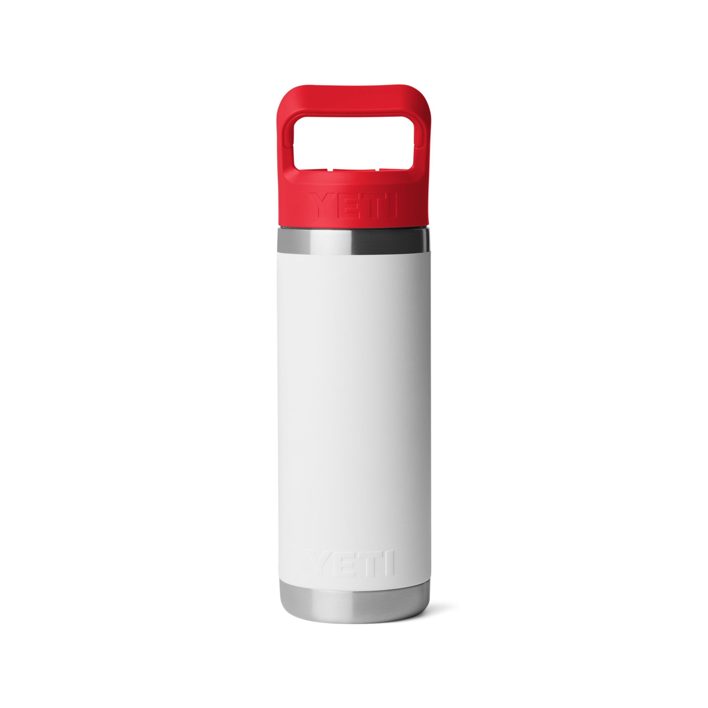 Rambler 18 Oz Colour Straw Bottle - White/Rescue Red/Badge