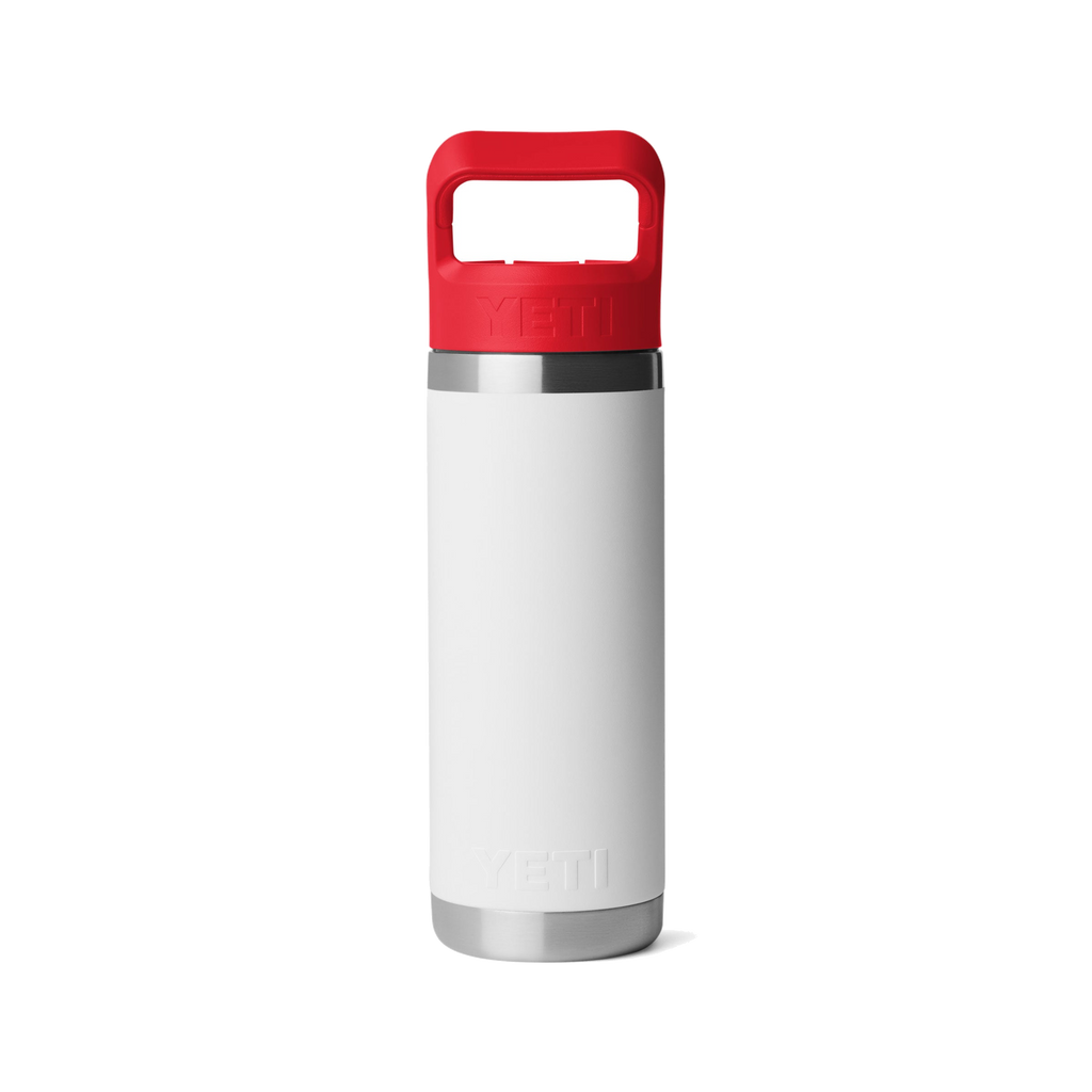 Rambler 18 Oz Colour Straw Bottle - White/Rescue Red/Badge
