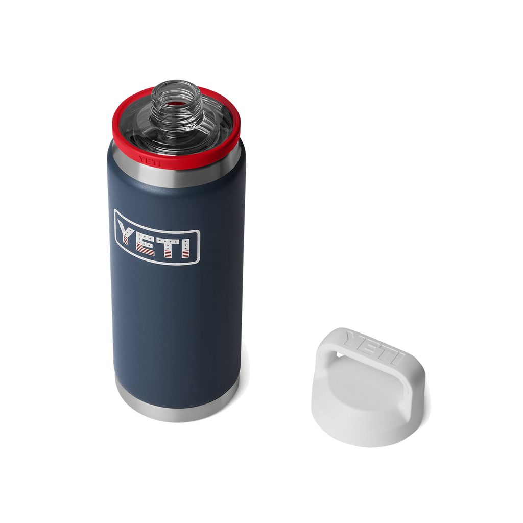 Rambler 26 Oz Colour Bottle Chug - Navy/Rescue Red/White/Badge