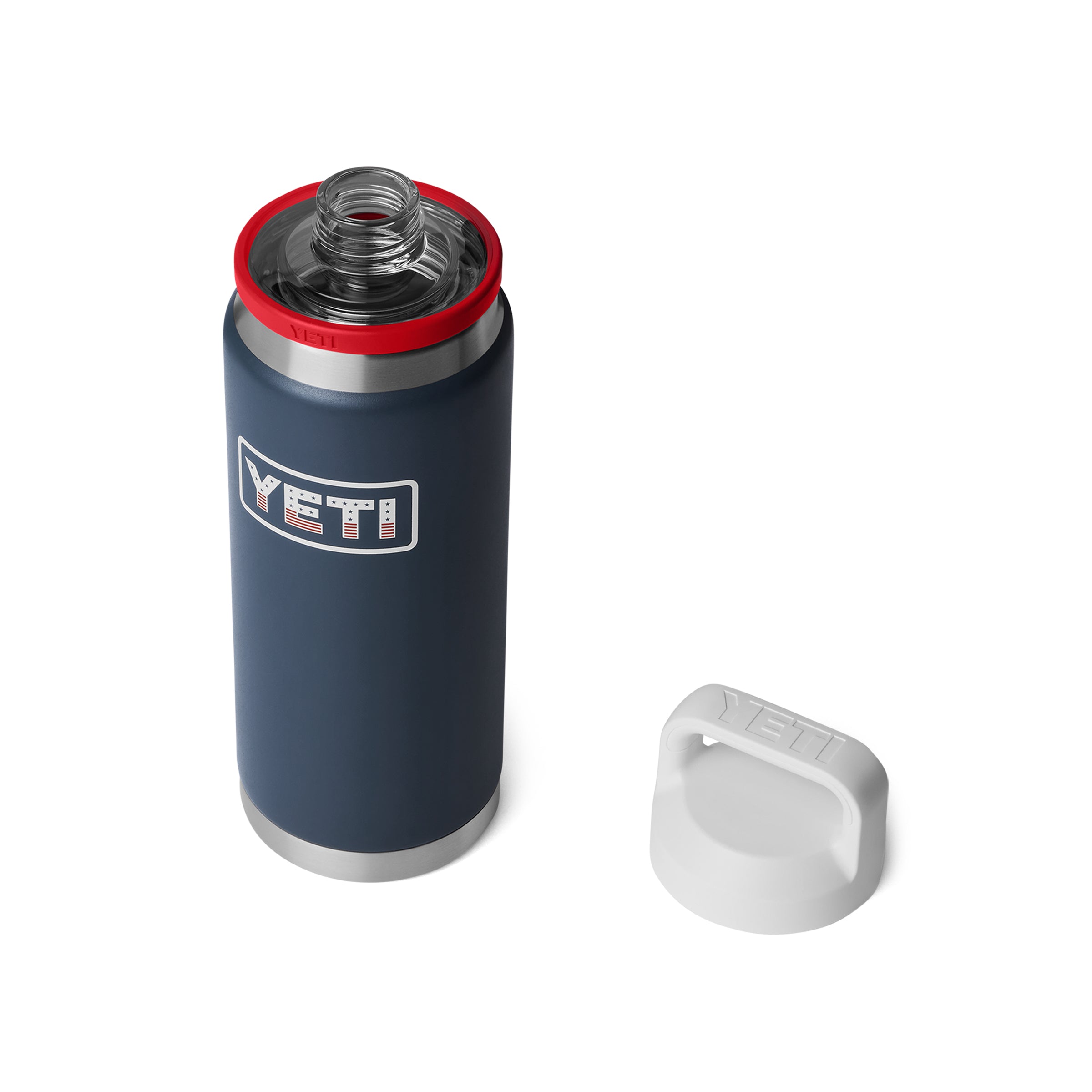 Rambler 26 Oz Colour Bottle Chug - Navy/Rescue Red/White/Badge