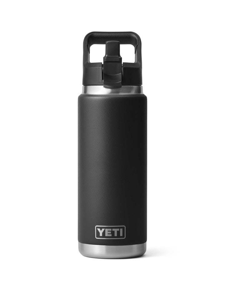 Rambler 26 OZ Straw Bottle - Black
