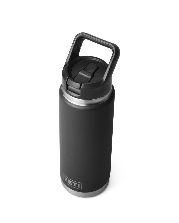 Rambler 26 OZ Straw Bottle - Black